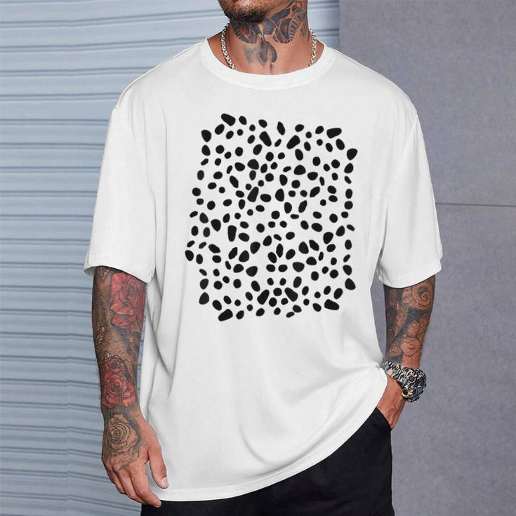 Spotted White With Black Polka Dots Dalmatian T-Shirt Gifts for Him