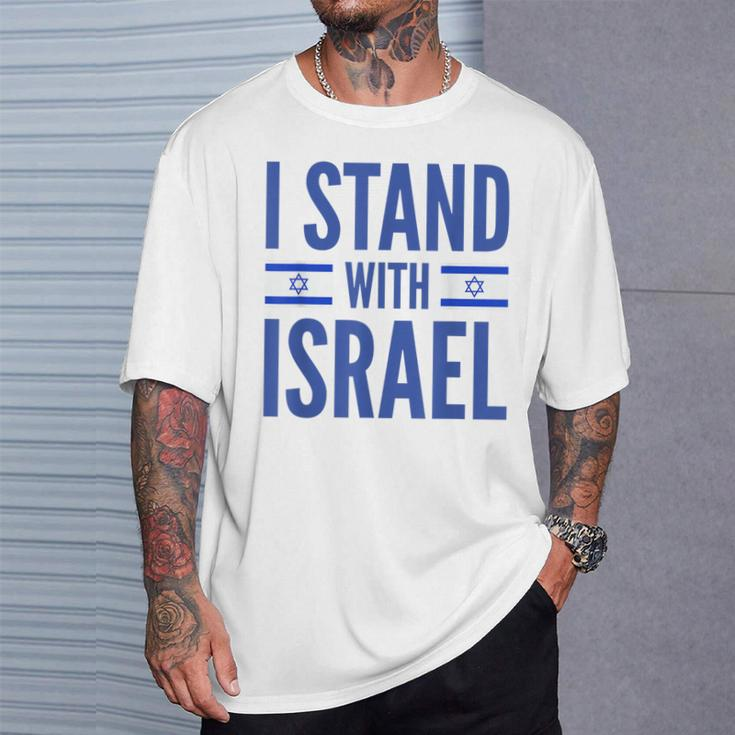 I Stand With Israel Israeli Flag T-Shirt Gifts for Him