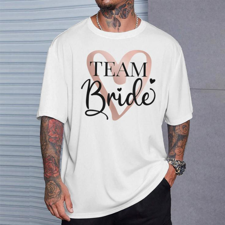 Team Braut Junggesellenabschied Dezent Herz Jga Bride To Be T-Shirt Geschenke für Ihn