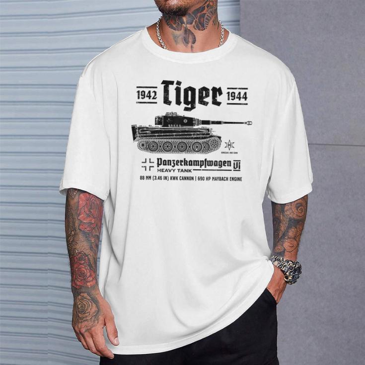 Tiger Panzer Pzkpfwi World War 2Intage T-Shirt Geschenke für Ihn