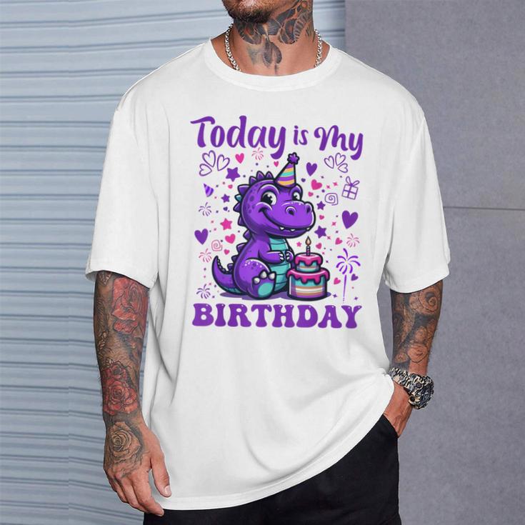 Today Is My Birthday Dinosaurier Party Dekorationen T-Shirt Geschenke für Ihn