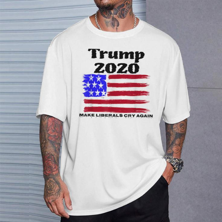 Trump 2020 Make Liberals Cry Again Political T-Shirt Gifts for Him