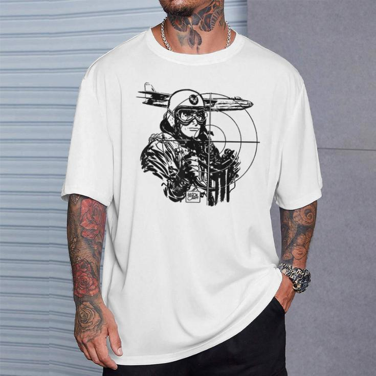 Usa World War 2 Bomber Ww2 Vintage Wwii Military Pilot T-Shirt Gifts for Him