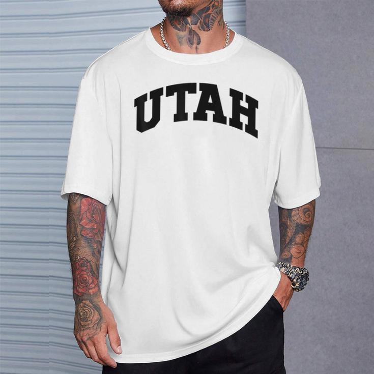 Utah College University Text Style T-Shirt Gifts for Him