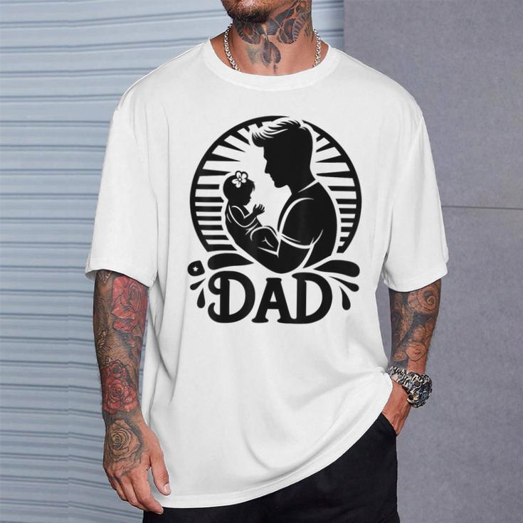 Vatertag Erstes Mal Papa 2024 Soon To Be Dad New Dad T-Shirt Geschenke für Ihn