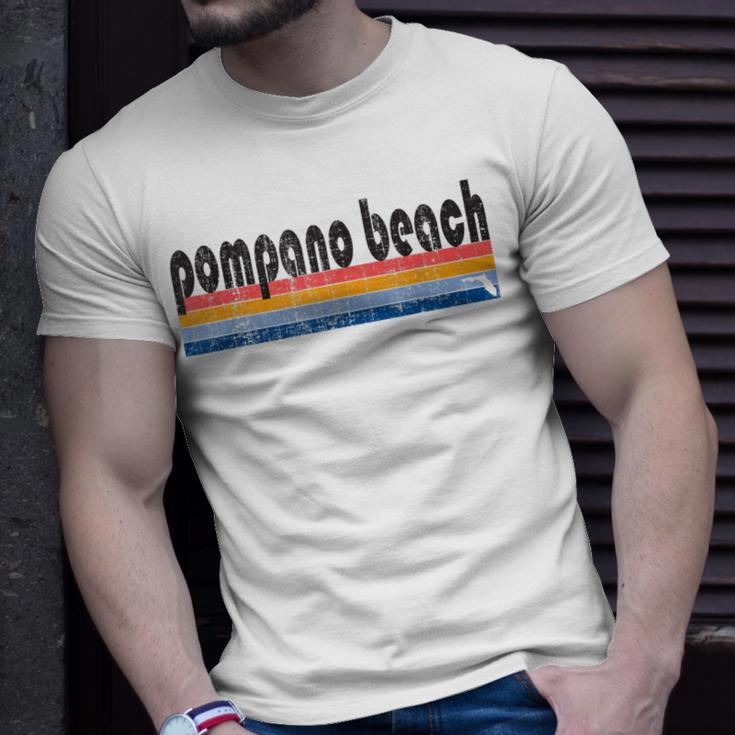 Vintage 80S Style Pompano Beach Fl T-Shirt Gifts for Him