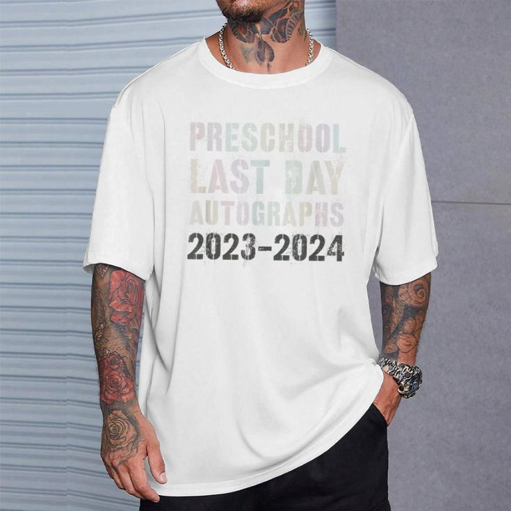 Vintage Pre-School Autographs 2024 Last Day Sign My T-Shirt Gifts for Him