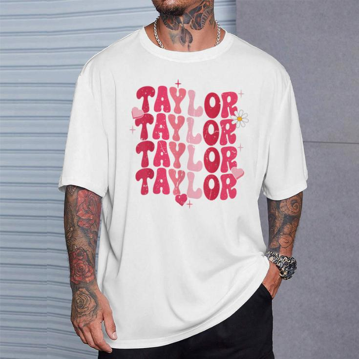 Vintage Taylor Personalized Name I Love Taylor T-Shirt Gifts for Him