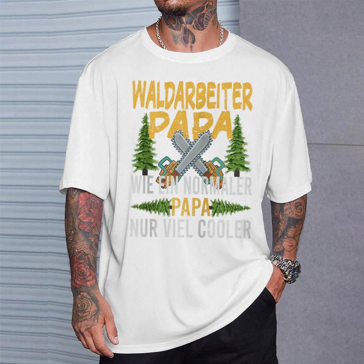 Waldarbeiter Papa Wie Ein Normaler Papa Nuriel Cooler Kapuzenjacke T-Shirt Geschenke für Ihn