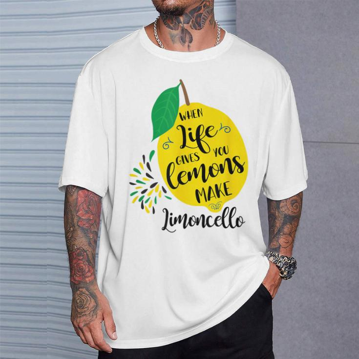 Wenn Das Leben Dir Zitronen Gibt Macht Limoncello Positive S T-Shirt Geschenke für Ihn