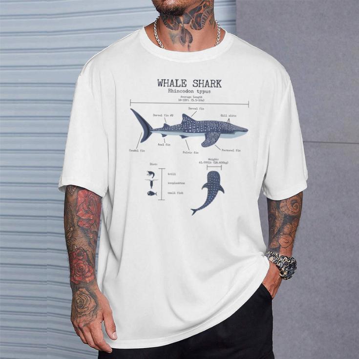 Whale Shark Anatomy Herren Damen Kinder Walhai T-Shirt Geschenke für Ihn