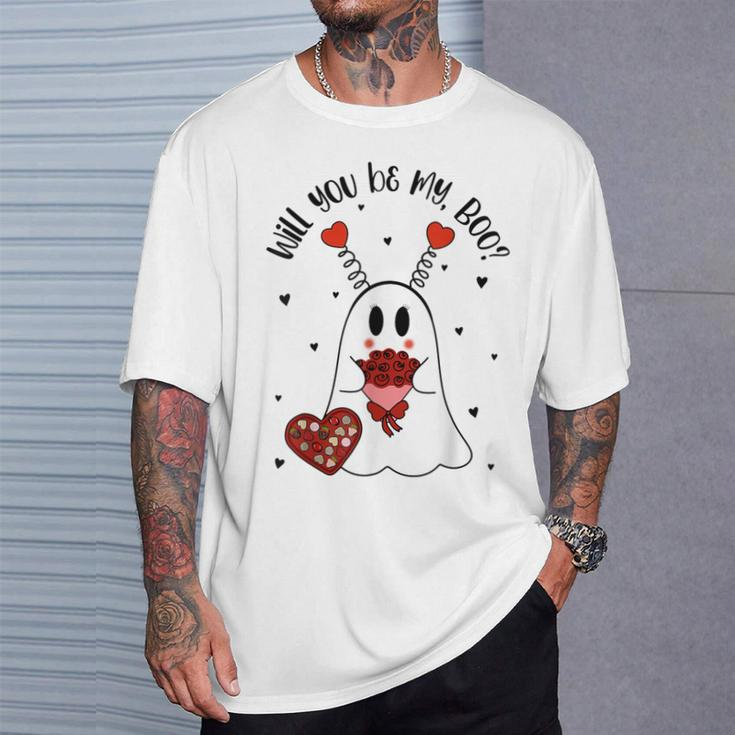 Will You Be My Boo Boujee Valentines Day Ghost T-Shirt Gifts for Him