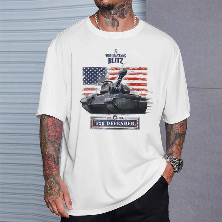 World Of Tanks Blitz T28 Defender T-Shirt Geschenke für Ihn