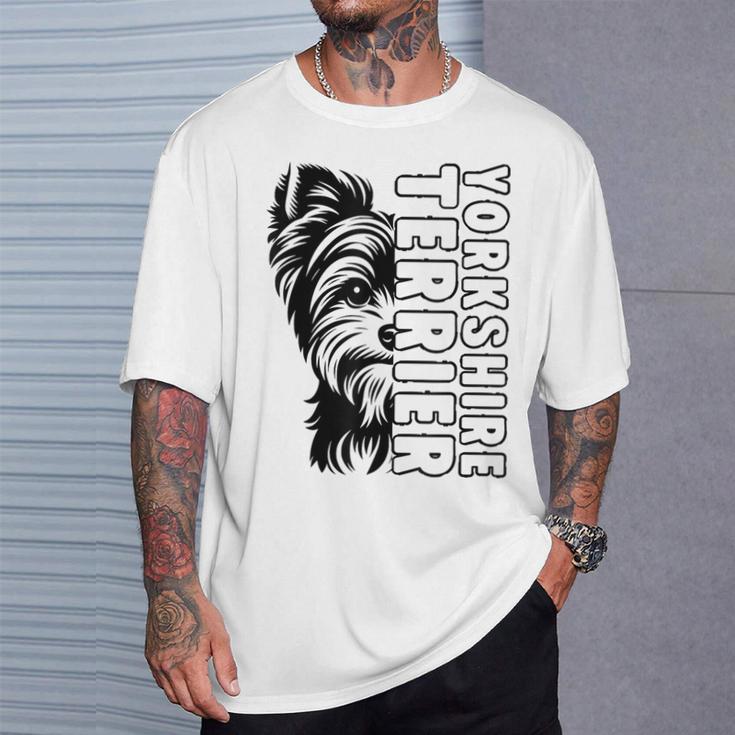 Yorkshire Terrier Hund Herrchen Frauchen Hunde T-Shirt Geschenke für Ihn