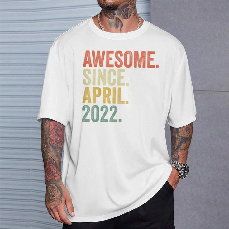 Youth Awesome Since April 2022 Birth Of Birthday 2022 Vintage T-Shirt Gifts for Him