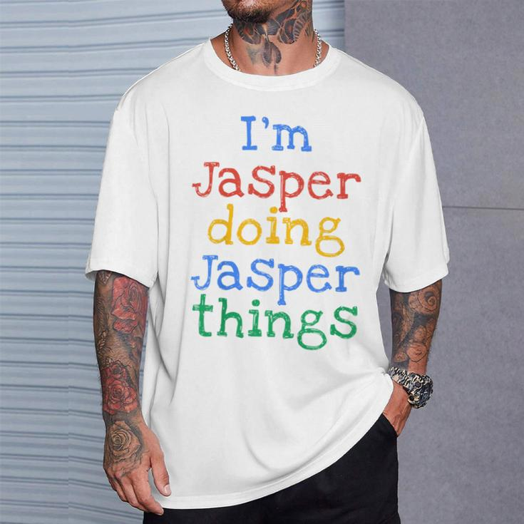 Youth I'm Jasper Doing Jasper Things Cute Personalised T-Shirt Gifts for Him