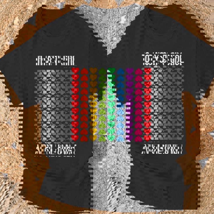 100 Days Of School And Still Loving It Hearts Cute 100Th Day T-Shirt Gifts for Old Men