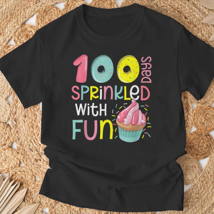 100 Days Sprinkled With Fun Cupcake 100Th Day Of School Girl T-Shirt Gifts for Old Men