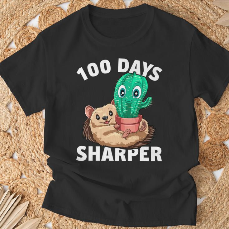 100 Tage Schärfer Kaktus 100 Tage Schärfer 100 Schultag T-Shirt Geschenke für alte Männer