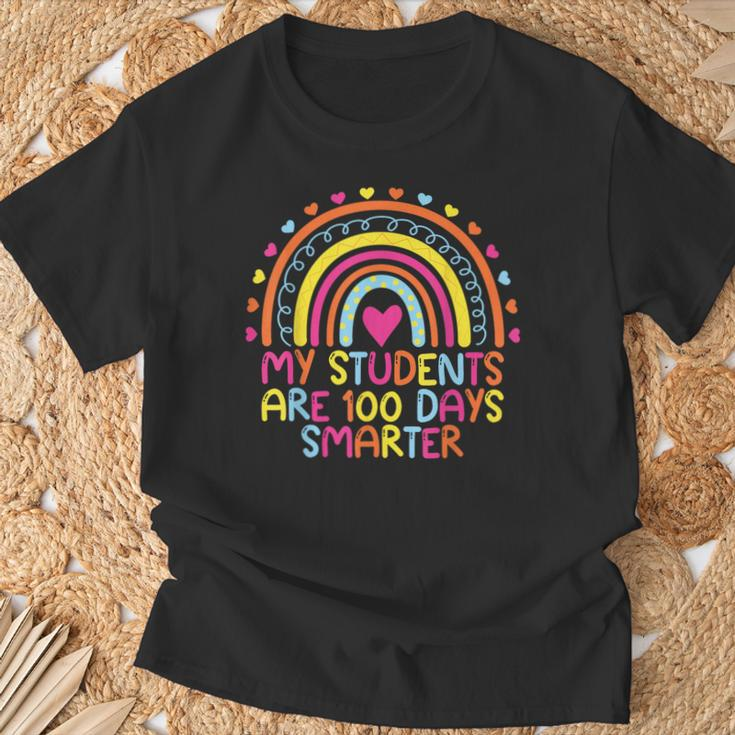 100Th Day Of School My Students Are 100 Days Smarter Teacher T-Shirt Gifts for Old Men