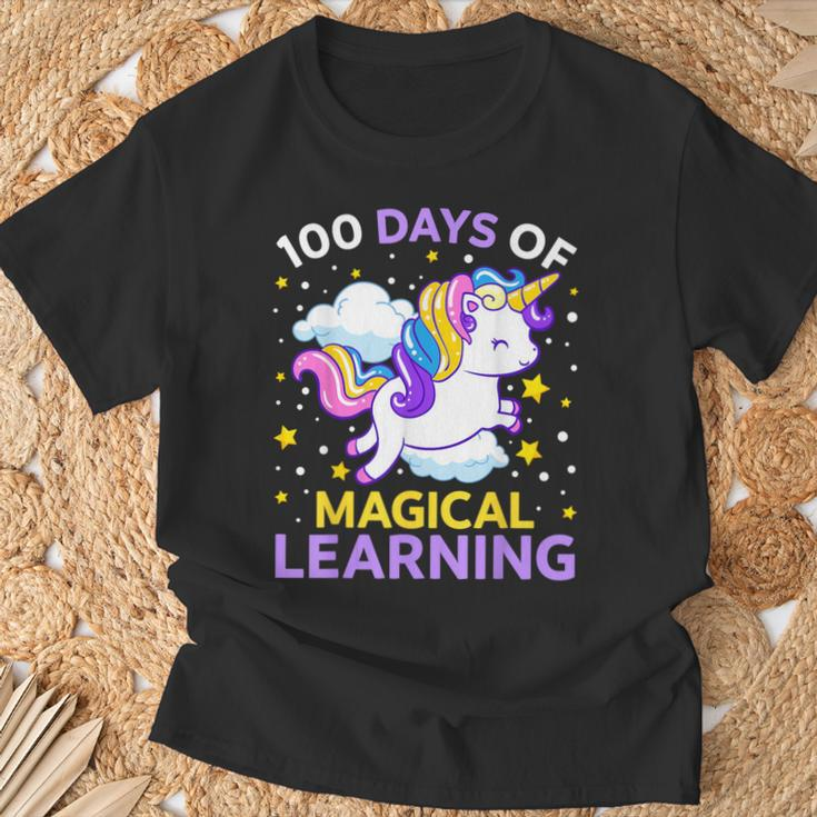 100Th Day Of School Unicorn Girls 100 Days Of Kindergarten T-Shirt Gifts for Old Men