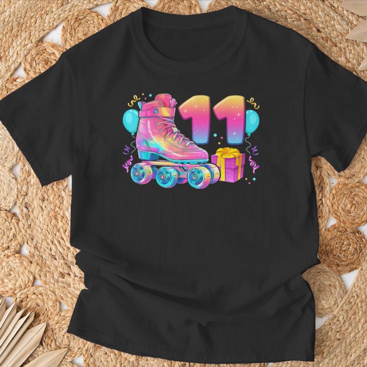 11º Cumpleaños Niña 11 Años Patines Número 11 Camiseta unisex Regalos para ancianos