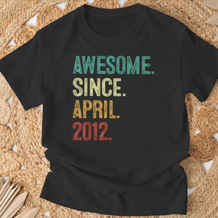 12 Year Old Awesome Since April 2012 12Th Birthday T-Shirt Gifts for Old Men