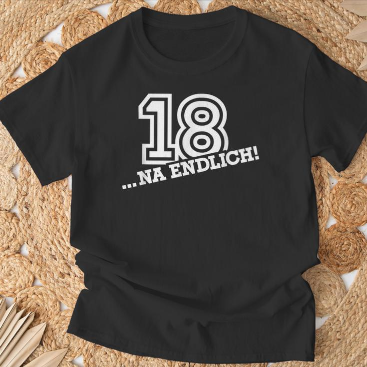 18 Na Endlich 18Th Birthday T-Shirt Geschenke für alte Männer