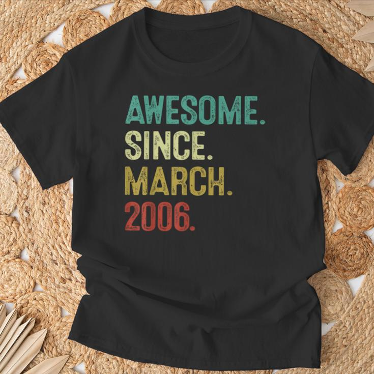 18 Year Old Awesome Since March 2006 18Th Birthday T-Shirt Gifts for Old Men