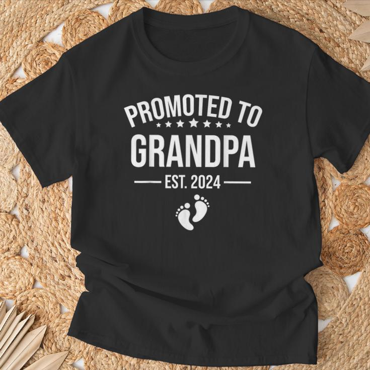1St Time Grandpa Est 2024 New First Grandpa 2024 T-Shirt Gifts for Old Men