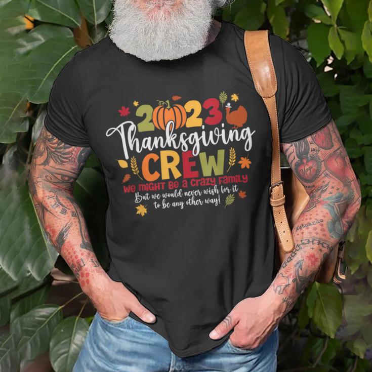 2023 Thanksgiving Crew Turkey Matching Family Thanksgiving T-Shirt Gifts for Old Men