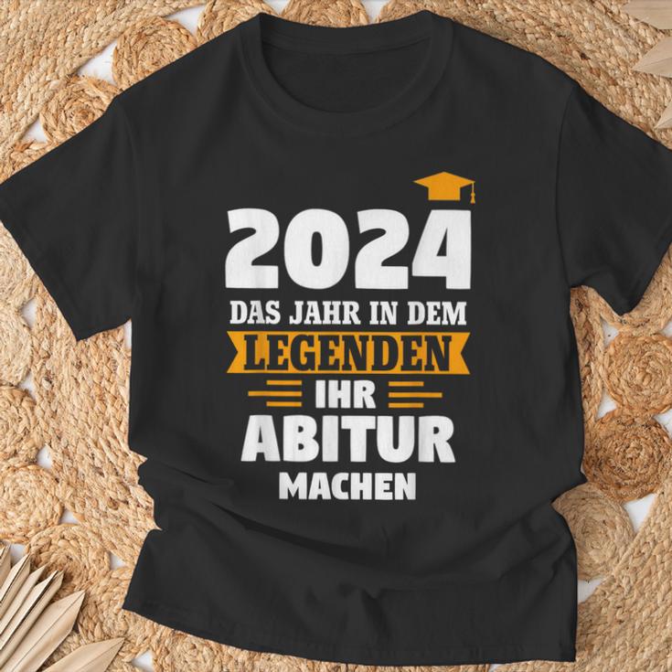 2024 Das Jahr In Dem Leggenden Abitur Bestanden T-Shirt Geschenke für alte Männer