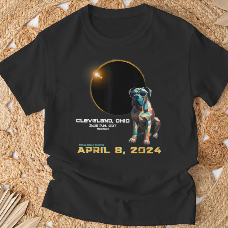 2024 Solar Eclipse Cleveland Ohio Cane Corso Lover T-Shirt Gifts for Old Men