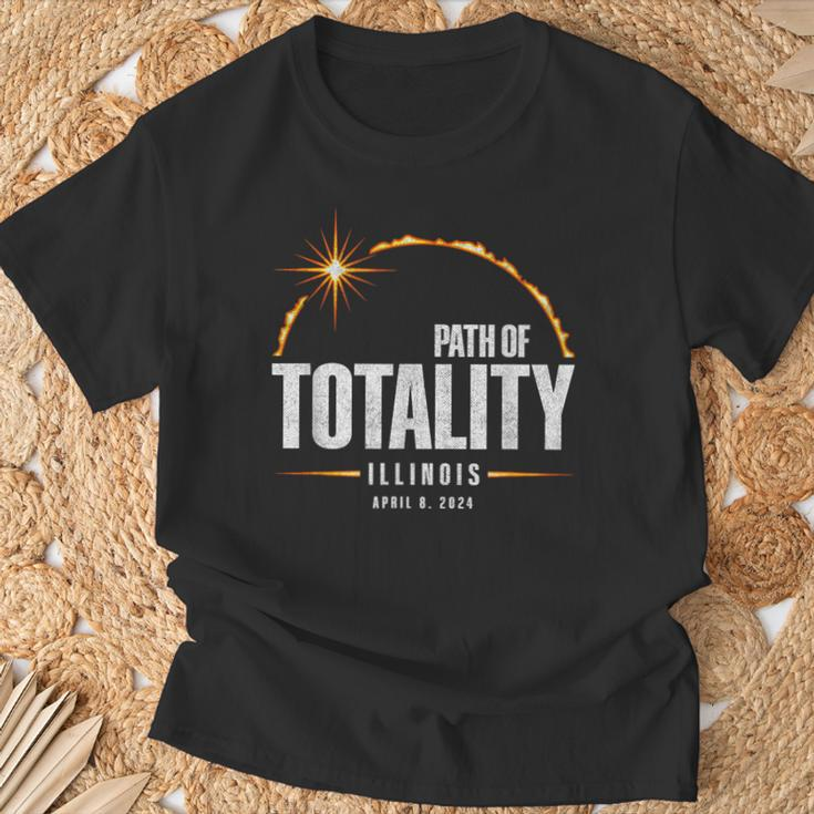 2024 Total Eclipse Path Of Totality Illinois 2024 T-Shirt Gifts for Old Men
