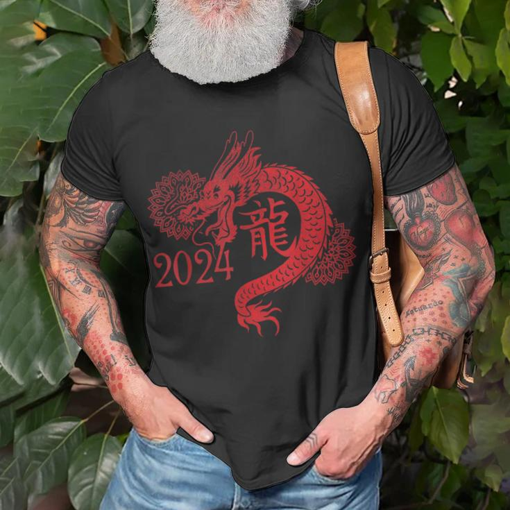 2024 Year Of The Dragon Chinese New Year Zodiac Lunar T-Shirt Gifts for Old Men