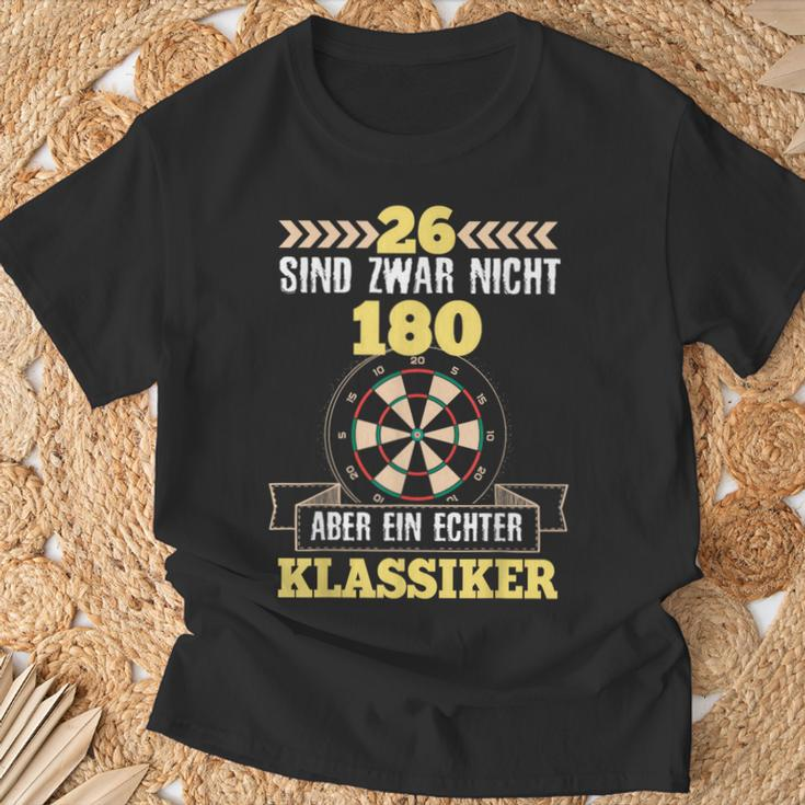 26 Sind Zwar Nicht 180 Aber Ein Echt Ter Classic Dart Player T-Shirt Geschenke für alte Männer