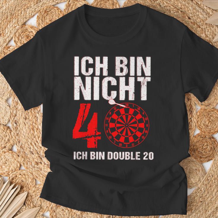 40 Geburtstag Geschenk-Idee Mann Lustiger Dart Spruch Darts T-Shirt Geschenke für alte Männer