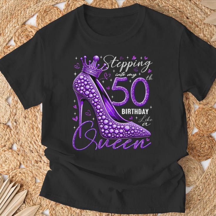 50 Year Old High Heels Stepping Into My 50Th Birthday T-Shirt Gifts for Old Men