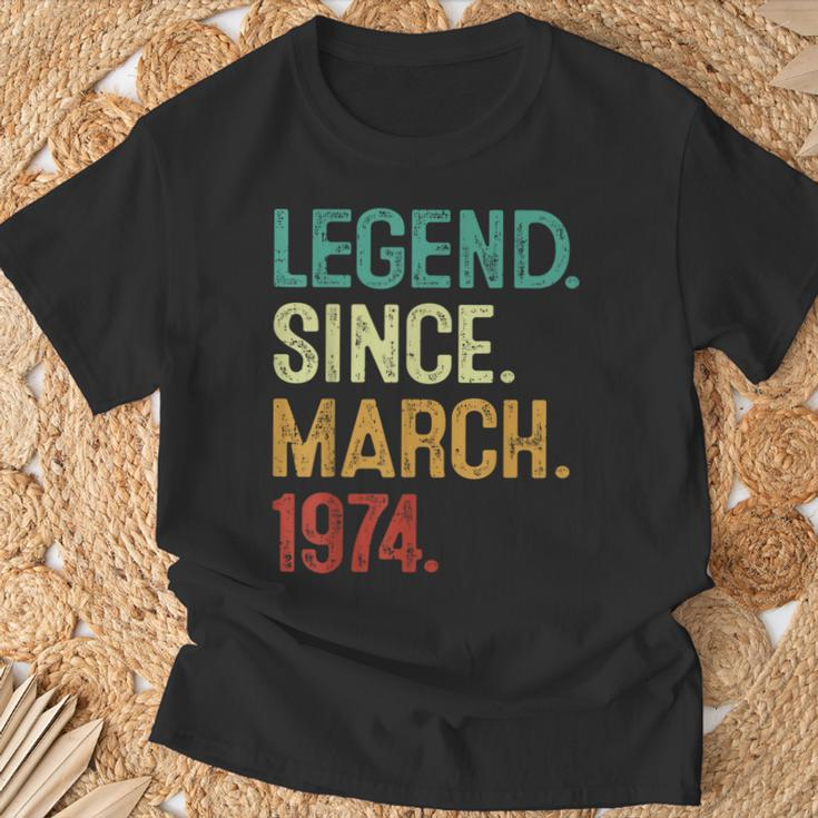 50 Years Old Legend Since March 1974 50Th Birthday T-Shirt Gifts for Old Men