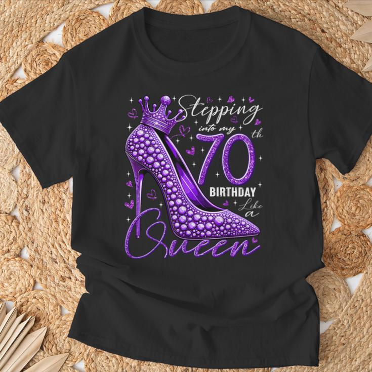 70 Year Old High Heels Stepping Into My 70Th Birthday T-Shirt Gifts for Old Men