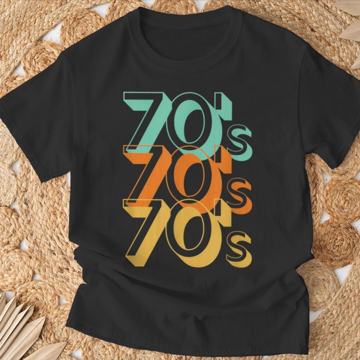 The 70S In Large Letters 70'S Lover Vintage Fashion T-Shirt Gifts for Old Men