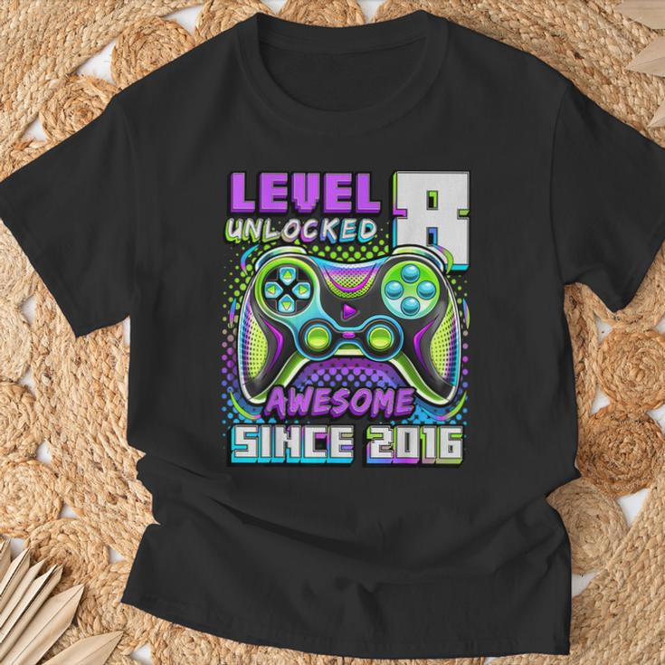 8Th Birthday Gamer 8 Year Old Bday Boy Eight Son T-Shirt Gifts for Old Men