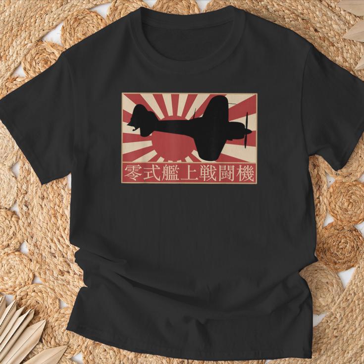 A6m Zero Japanische Ww2 Kampfflugzeug Japan Flagge T-Shirt Geschenke für alte Männer