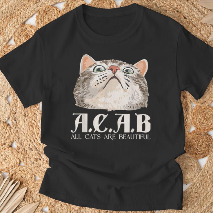 ACAB All Cats Are Beautiful Pets Animals Kitten Cats T-Shirt Geschenke für alte Männer