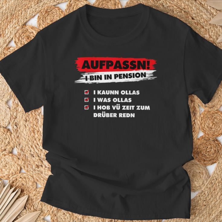 Achtung Ich Bin In Pension Ich Weiß Alles T-Shirt Geschenke für alte Männer