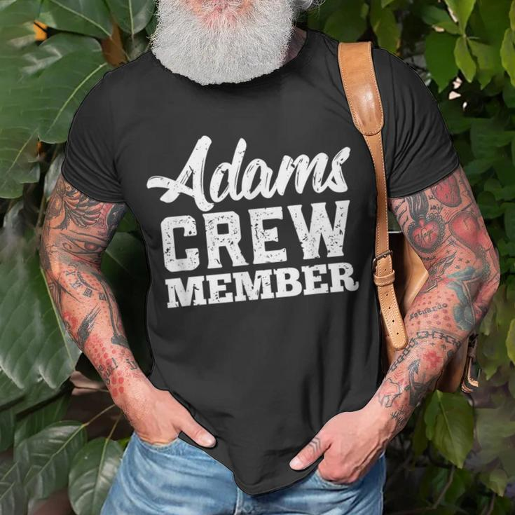 Adams Crew Member Matching Family Name T-Shirt Gifts for Old Men