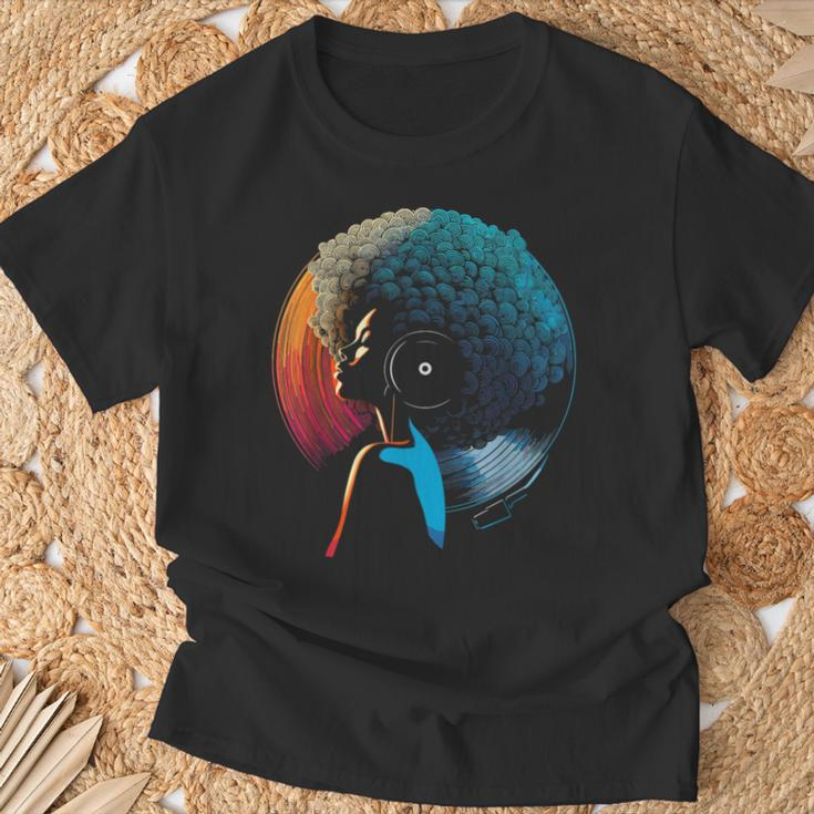 African American Vinyl Retro 70S 80S Funk Afro Disco Soul T-Shirt Gifts for Old Men