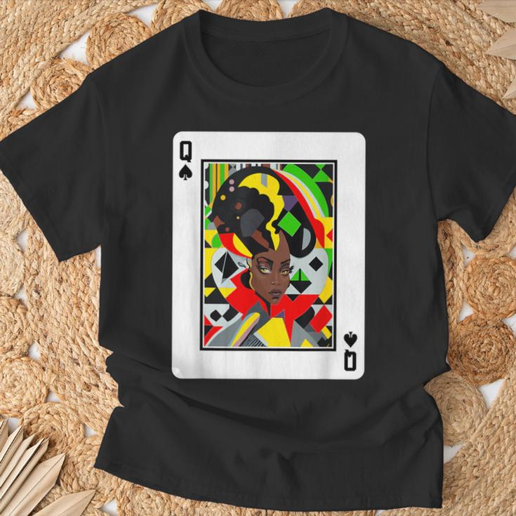 African Queen Card Melanin Black Pride Blm Junenth T-Shirt Gifts for Old Men