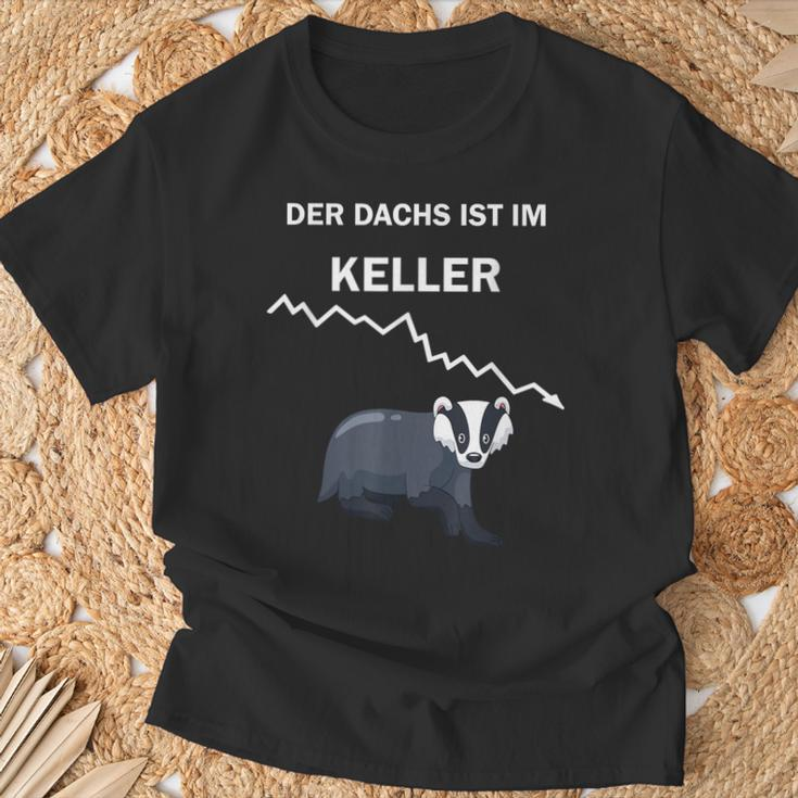 Aktien Börse Dachs Im Keller Lustig Geschenk Birthday T-Shirt Geschenke für alte Männer