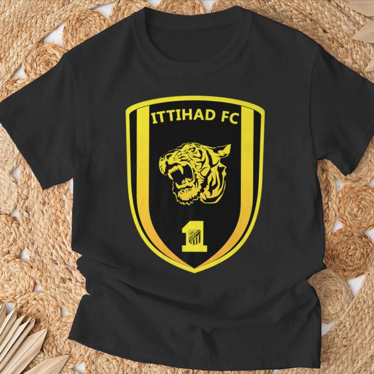 Al Ittihad Club Supporter Fan Jeddah Saudi Arabia T-Shirt Gifts for Old Men